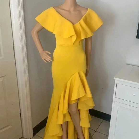 Fashion Nova Dresses & Skirts - Fashion Nova | 'Miss You More' Mermaid Dress - Yellow